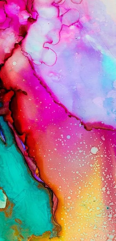 Vibrant abstract wallpaper with fluid colors blending seamlessly.