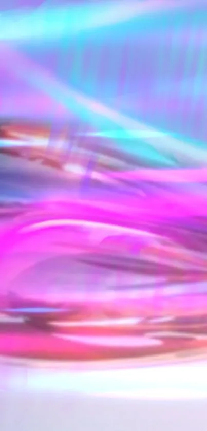 Vibrant abstract wallpaper with swirling pink and blue colors.