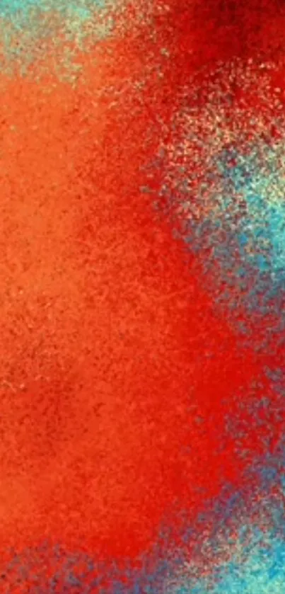 Vibrant abstract wallpaper with red, blue, and orange hues.