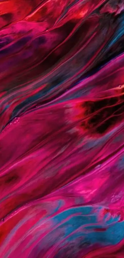 Vibrant pink and blue abstract wallpaper design.