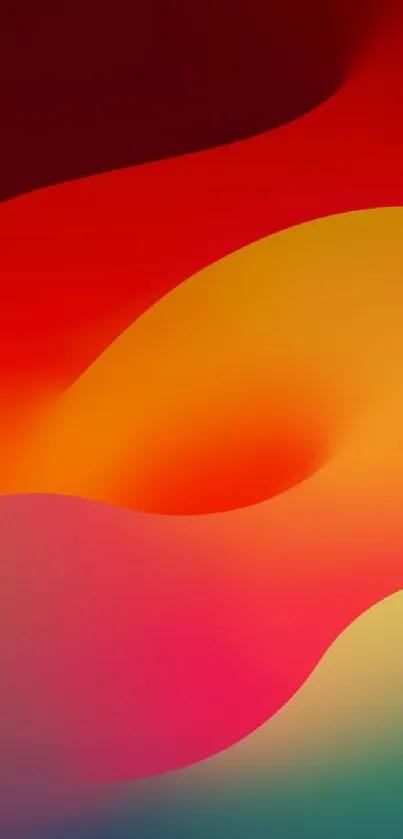 Vibrant abstract wallpaper with red and orange gradients.