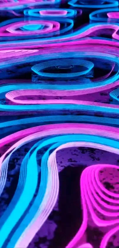 Vibrant abstract neon glow wallpaper