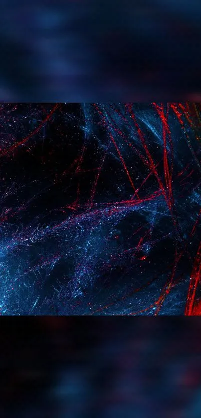 Abstract wallpaper with vibrant red and blue neon streaks.