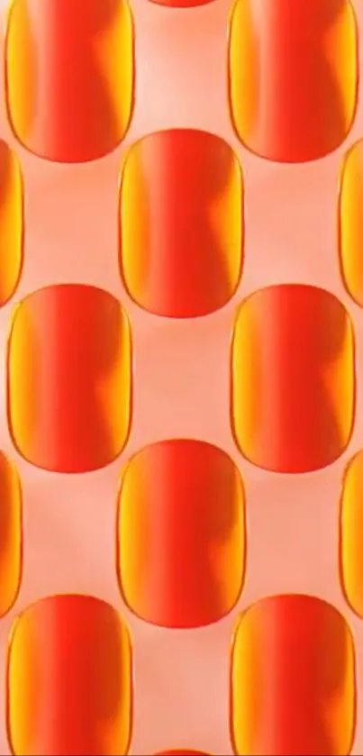 Vibrant orange and red abstract geometric wallpaper pattern.