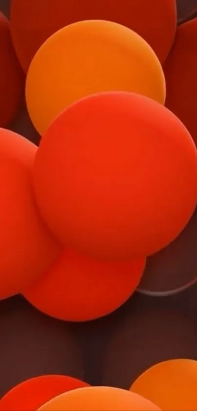 Vibrant abstract wallpaper with orange spheres.