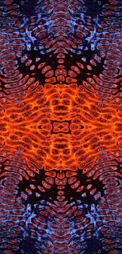 Vibrant orange abstract pattern wallpaper for mobile screen.