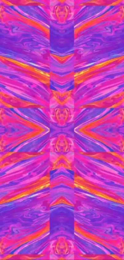 Bold vibrant abstract pattern wallpaper in pink and purple hues.