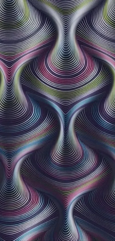 Vibrant abstract pattern with dynamic wave design.
