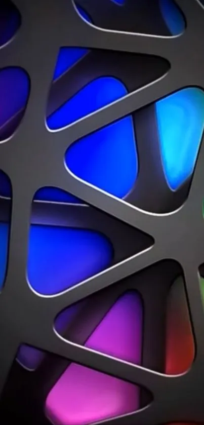 Abstract geometric pattern with vibrant colors.