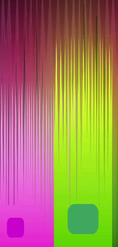 Vibrant abstract wallpaper with magenta and green gradients.