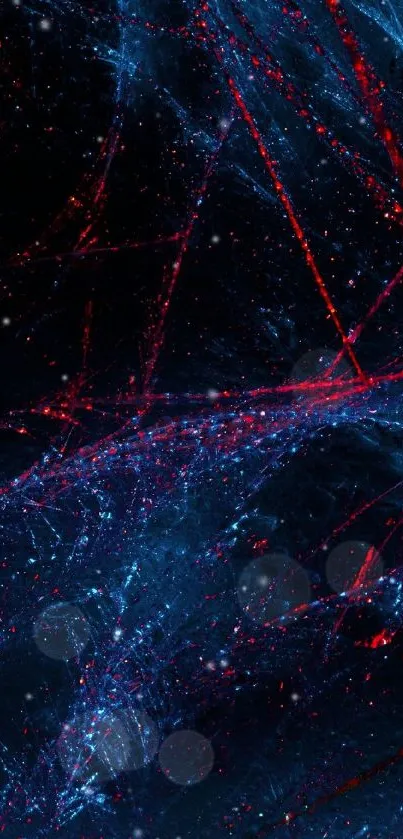 Abstract red and blue textured wallpaper design.
