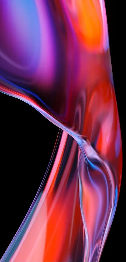 Vibrant abstract wallpaper with red and purple swirls for mobile screens.