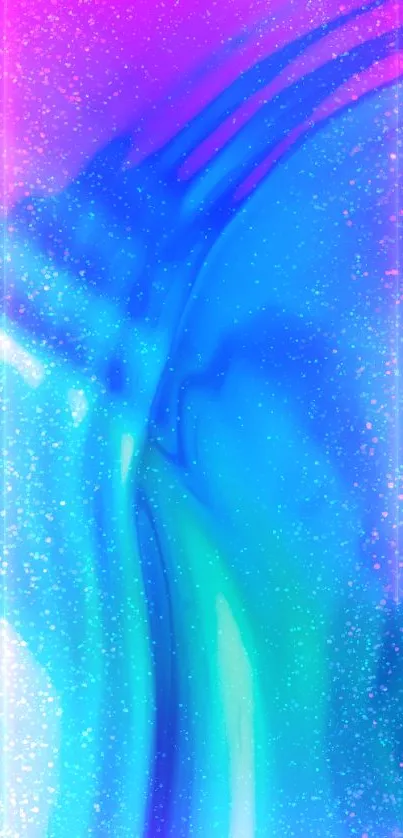 Vibrant abstract wallpaper with blue and teal gradient hues.