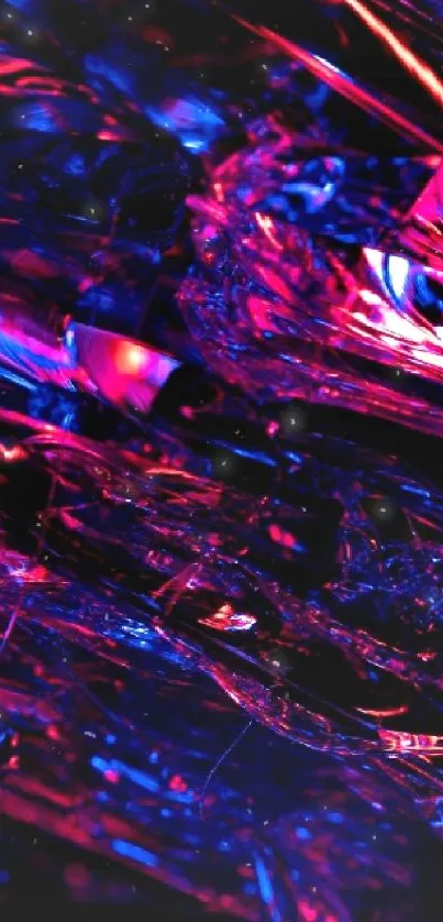 Vibrant abstract wallpaper with pink and blue hues.
