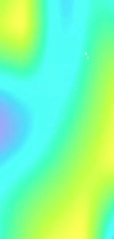 Vibrant neon abstract wallpaper with fluid cyan and yellow gradients.