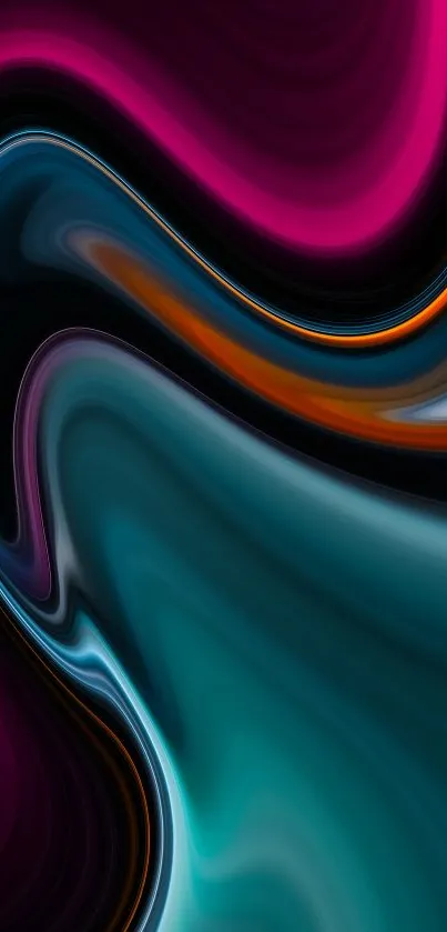 Colorful abstract wallpaper with vibrant swirls and neon hues.