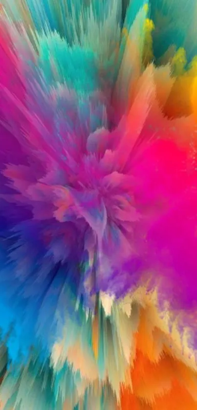 Abstract colorful explosion wallpaper for phones.