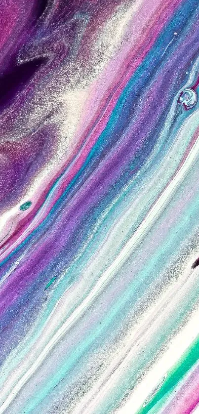 Colorful abstract phone wallpaper with vibrant purple and blue swirls.