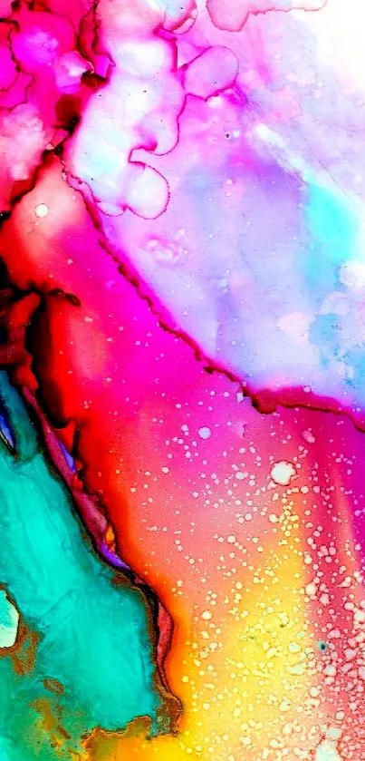 Vibrant abstract mobile phone wallpaper with colorful design.