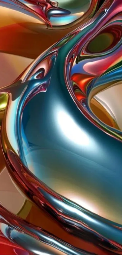 Vibrant and colorful abstract swirl art wallpaper for mobile phones.