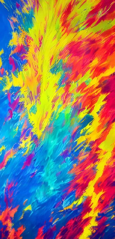 Vibrant abstract wallpaper with dynamic colors and artistic design.