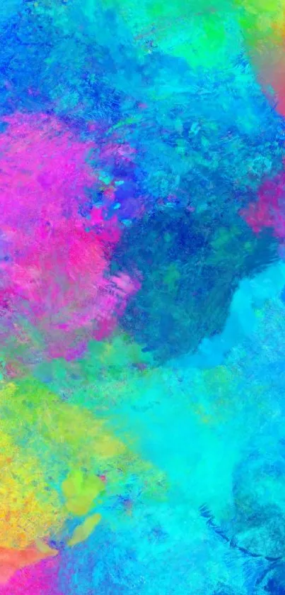 Vibrant abstract mobile wallpaper with colorful mix.