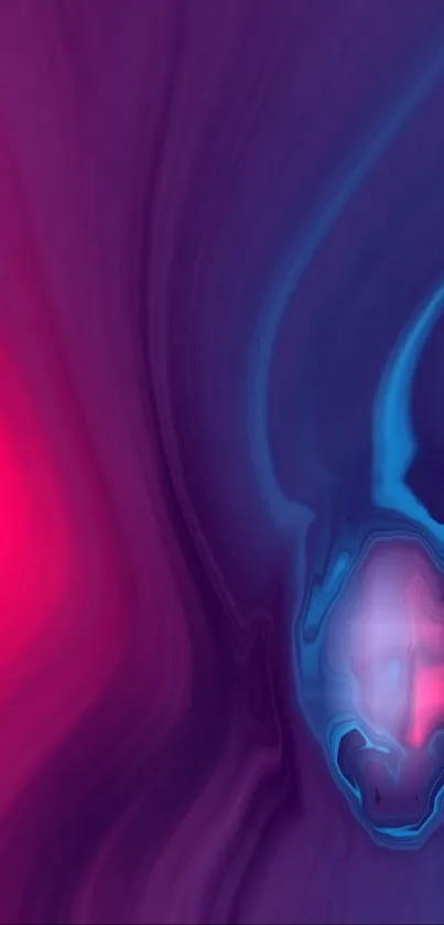 Vibrant purple and pink abstract mobile wallpaper with fluid design.