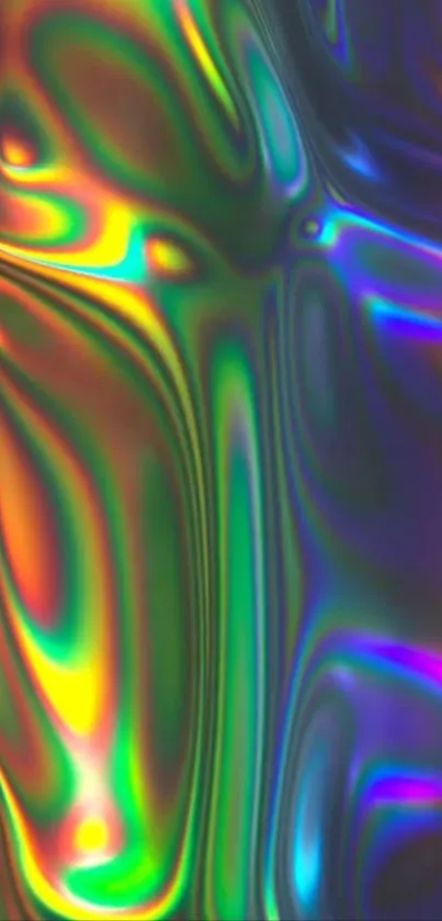 Vibrant abstract rainbow swirl wallpaper