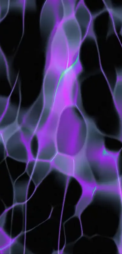 Vibrant abstract purple and black phone wallpaper.