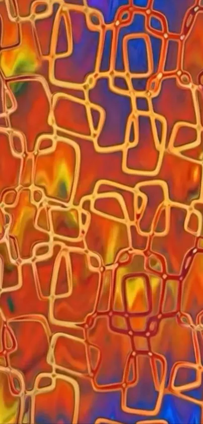 Vibrant abstract wallpaper with colorful patterns and shapes.