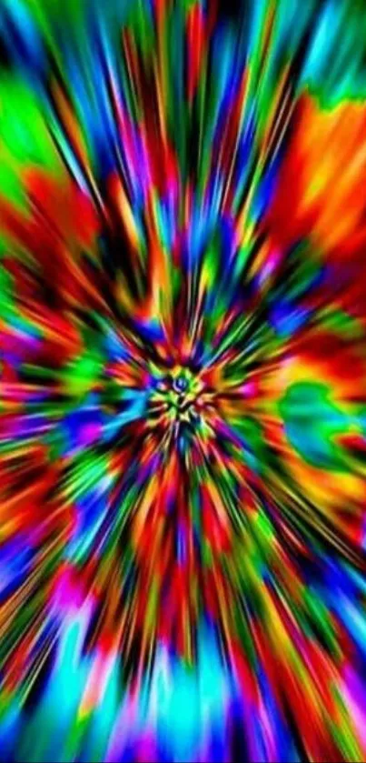 Vibrant abstract rainbow burst wallpaper with dynamic patterns.
