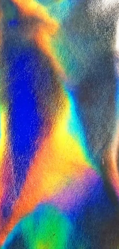 Vibrant rainbow abstract design with iridescent colors.