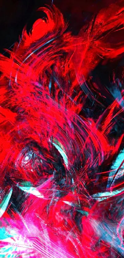 Vibrant abstract red and blue wallpaper art.