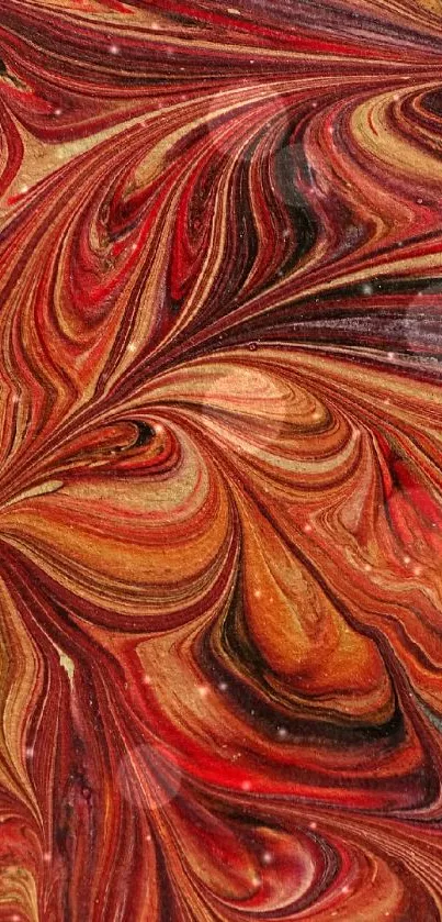 Vibrant red abstract swirl art design for mobile wallpaper.