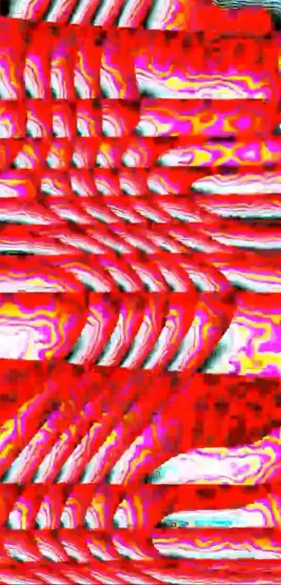 Vibrant abstract red wave patterns