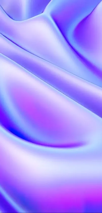 Vibrant abstract silk mobile wallpaper with smooth purple waves.