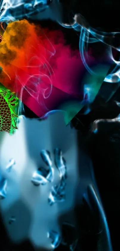 Colorful abstract wallpaper with vibrant smoke.