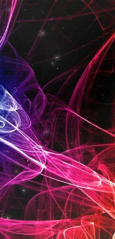 Colorful abstract smoke art wallpaper with vibrant hues on a dark background.