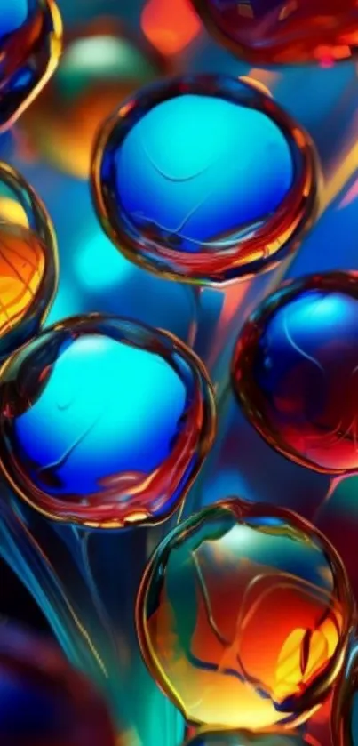 Colorful abstract spheres with vibrant gradients.