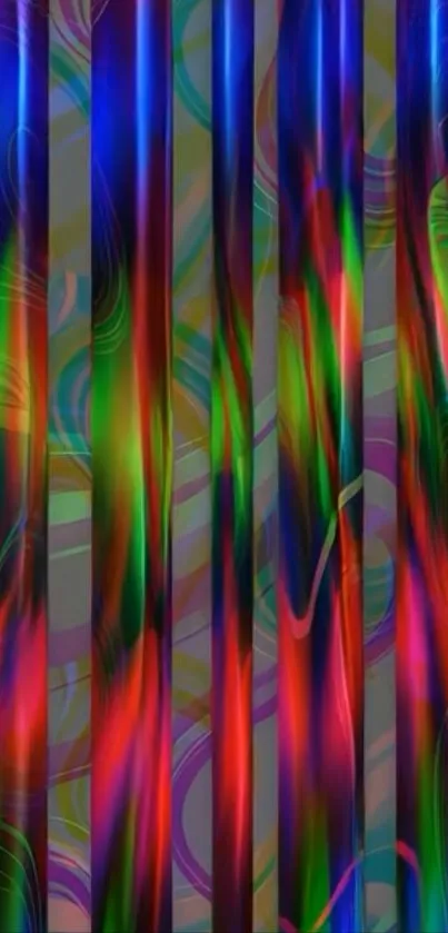 Colorful abstract stripes mobile wallpaper with vibrant design.
