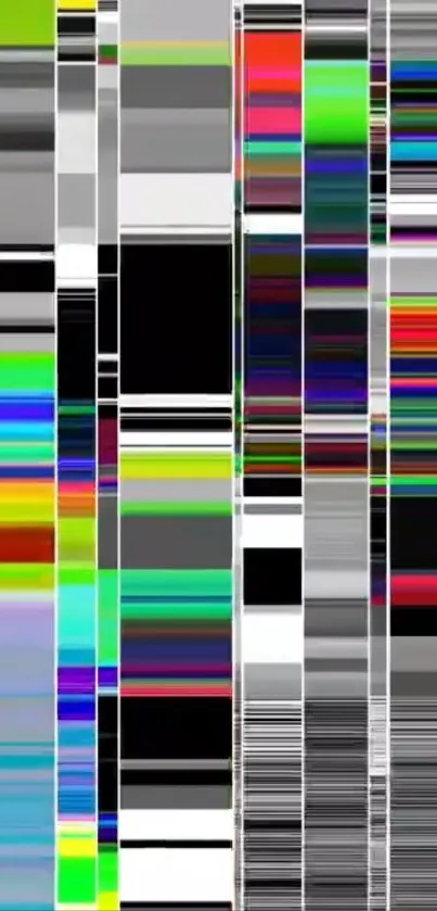 Vibrant abstract striped digital wallpaper pattern.
