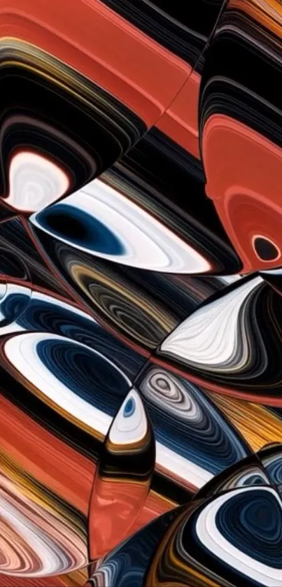 Vibrant abstract swirl wallpaper design