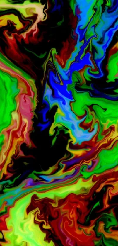 Colorful abstract swirl wallpaper for mobile devices.