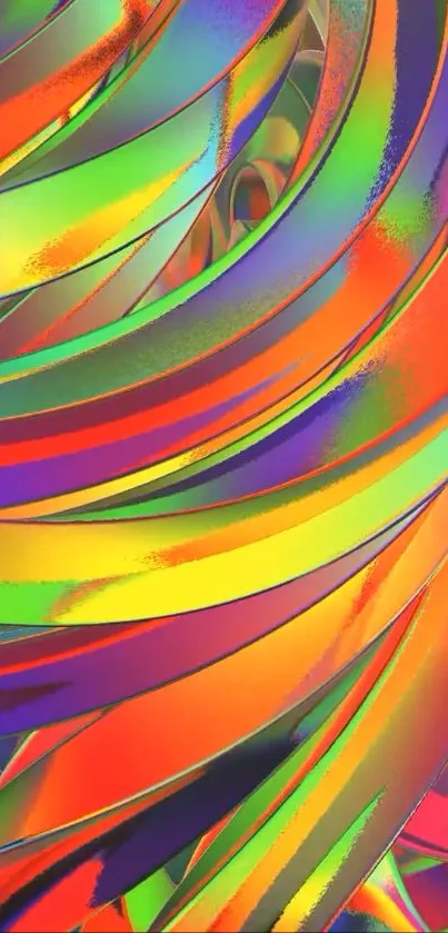 Vibrant abstract swirl with dynamic colors.