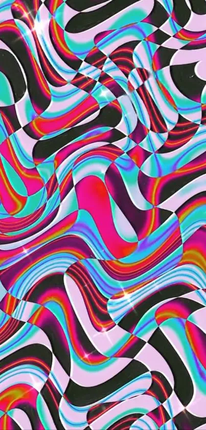 Vibrant abstract swirl wallpaper with dynamic colors and patterns.