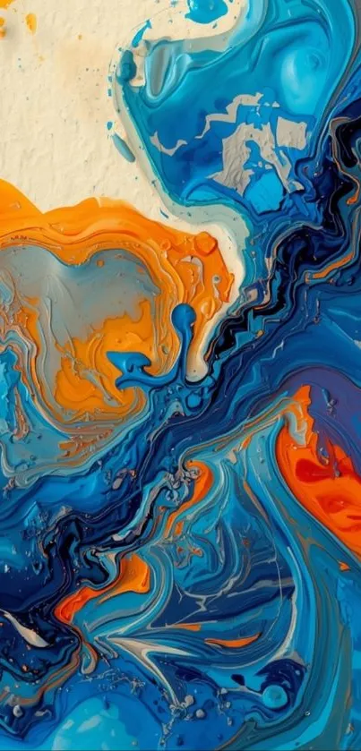 Vibrant abstract wallpaper with swirling colors.