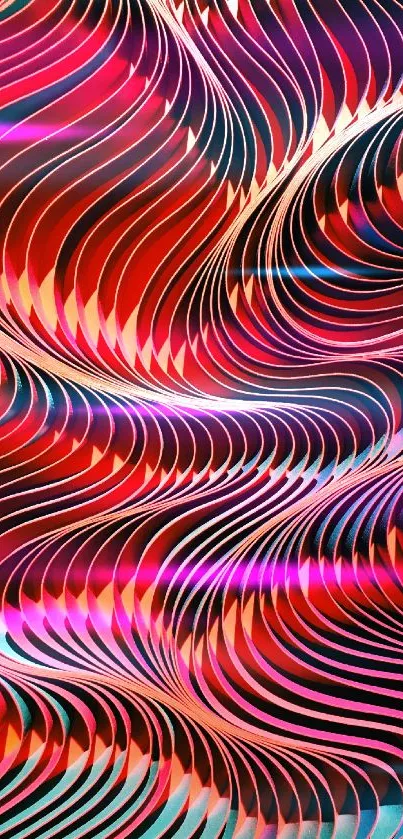 Vibrant abstract wallpaper featuring dynamic red swirls.