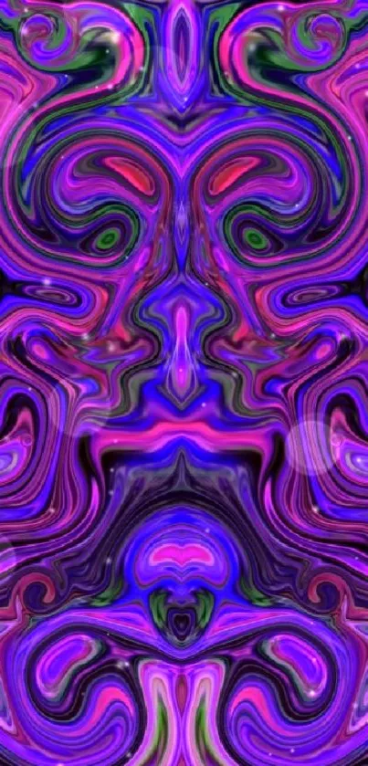 Dynamic purple swirl wallpaper with fluid abstract design.