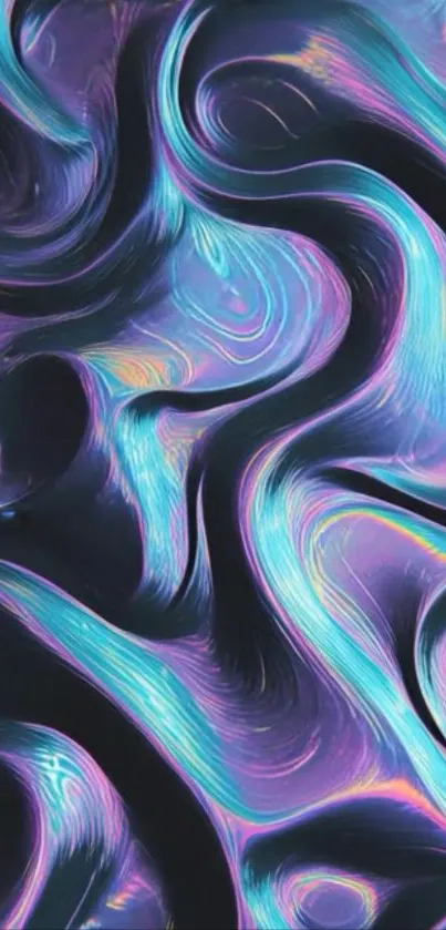 Vibrant abstract swirls in purple and blue tones.