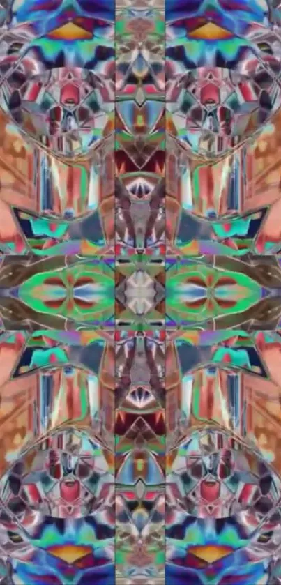 Colorful abstract geometric pattern wallpaper.
